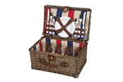 Keuken accessoires - Cilio Picknickmand LENNO bruin met accessoires 4 pers. - C156720