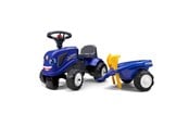 Ride Ons & Walkers - Falk Tractor with trailer rake and shovel Baby New Holland - 808-023