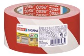 Tape & Lijm - tesa Signal Universal Warning Markering tape 66m x 50mm Red-White - 58134-00000-00