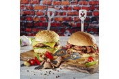 Keukengerei - GEFU Hamburgerspiesjes 2 stuks, TORRO, Bull + bijl - 4006664154352