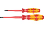 Handgereedschappen - Wera 165 iS PZ/S # 1 + 2 Screwdriver set Kraftform Plus series 100. With reduced blade diameter 2 pieces - 05006470001