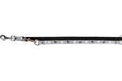 Honden - Trixie Zilver Reflect adjustable leash M–L: 2.00 m/20 mm black/silver Grijs - TX12215