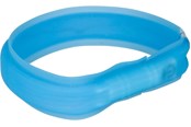 Honden - Trixie Flash Light Band USB Adjustable LED Safety Collar Blue Size: M-L 50cm/30mm - TX12671