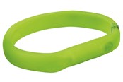 Honden - Trixie Flash Light Band USB Adjustable LED Safety Collar Green Size: M-L 50cm/18mm - TX12684