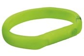 Honden - Trixie Flash Light Band USB Adjustable LED Safety Collar Green Size: L-XL 70cm/18mm - TX12685