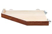 Knaagdieren - Trixie Corner Shelter Platform Bark Wood 33x33cm - TX62167