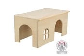 Knaagdieren - Trixie Natuurhouten Huis zonder Spijkers voor Kleine Dieren Cavia's Dwergkonijnen 40x20x23cm - TX61263