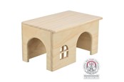 Knaagdieren - Trixie Natuurhouten Huis zonder Spijkers voor Kleine Dieren Grote Hamsters Degoe's 28x16x18cm - TX61262