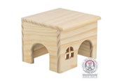 Knaagdieren - Trixie Natuurhouten Huis zonder Spijkers voor Kleine Dieren Muizen Hamsters 15x12x15cm - TX61261