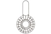 Vogelkooien, vogelhuisjes & accessoires - Trixie Fat ball feeder round 8 fat balls Metaal ø 24 × 8 cm Zwart - TX55622