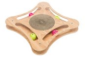 Katten - Trixie Krabkarton met houten frame & speelballen - TX48021