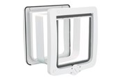 Katten - Trixie 4-Way cat flap XXL with tunnel 24 × 28 cm white - TX44241