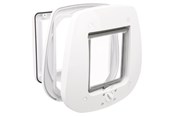 Katten - Trixie 4-Way cat flap for Glas doors 27 × 26 cm Wit - TX44221