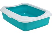 Katten - Trixie Klassiek kattentoilet met rand Turquoise/Wit - TX40180