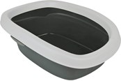 Katten - Trixie Carlo Kattenbakvulling tray with rim 2: 38 × 17 × 58 cm dark grey/light Grijs - TX40121