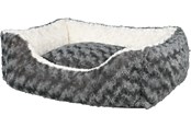 Honden - Trixie Kaline bed vierkant 50 × 40 cm grijs/roomkleurig - TX38961
