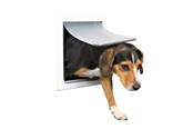 Honden - Trixie 2-Way dog flap with tunnel S–M: 30 × 36 cm Wit - TX3878