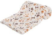 Honden - Trixie Lingo deken zacht fleece 100 × 75 cm wit/beige - TX37178
