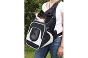 Honden - Trixie Savina front carrier 30 × 33 × 26 cm Zwart/grijs - TX28941