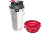 Honden - Trixie Food and water container plastic 2 × 0.35 l/ø 11 × 23 cm - TX25019