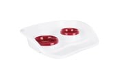 Katten - Trixie Bowl set plastic 0.25 l/ø 9 cm & 0.3 l/ø 11 cm/46 × 11 × 30 cm grey/bowls: various - TX24721
