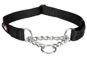 Honden - Trixie Premium semi-choke L–XL: 45–70 cm/25 mm Zwart - TX202901