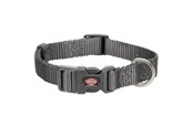Honden - Trixie Premium collar XXS–XS: 15–25 cm/10 mm graphite - TX202116
