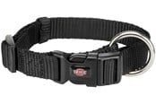 Honden - Trixie Premium Halsband L–XL: 40–65 cm/25 mm Zwart - TX201701