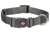 Honden - Trixie Premium collar S–M: 30–45 cm/15 mm graphite - TX201516