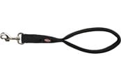 Honden - Trixie Premium short leash M–XL: 37 cm/25 mm Zwart - TX201201