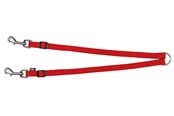Honden - Trixie Premium dual leash coupler XS–M: 40–70 cm/15 mm Rood - TX201103