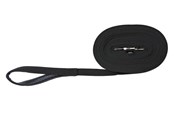 Honden - Trixie Tracking leash cotton M–L: 15 m/20 mm Zwart - TX19921