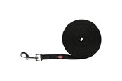 Honden - Trixie Tracking leash rubberised S–M: 5 m/15 mm Zwart - TX19786