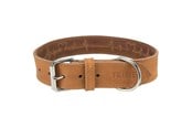 Honden - Trixie Rustic fatleather Halsband Heartbeat L–XL: 55–65 cm/40 mm Bruin - TX19017