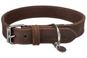 Honden - Trixie Rustic fatleather Halsband M–L: 42–48 cm/25 mm dark Bruin - TX19007