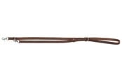 Honden - Trixie Rustic fatleather adjustable leash M–L: 2.00 m/20 mm dark Bruin - TX19002