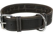Honden - Trixie Rustic fatleather leash Heartbeat M: 38–47 cm/40 mm Zwart - TX18985