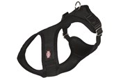 Honden - Trixie Comfort Soft touring harness S: 33–50 cm/20 mm Zwart - TX16271