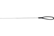 Honden - Trixie Chain lead with nylon hand loop M–L: 1.00 m/3.0 mm black - TX14021
