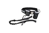 Honden - Trixie Taille riem with leash belt: 60–120 cm/40 mm leash: 1.00–1.35 m/25 mm black/graphite - TX1275