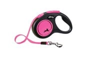 Honden - Flexi New Neon s Cord 5 m (black/neon pink) - H7831P