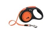 Honden - Flexi New NEON leash s 5M 15KG black/neon Oranje - H7831O
