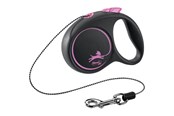 Honden - Flexi Black Design XS leash 3 m 8 kg pink - H78011P