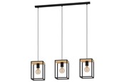 Lampen - EGLO LIBERTAD hanglamp, zwart, bruin - 99855