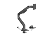 Monitorbevestiging - DUTZO Monitor arm voor 1 monitor (tot 49") - Heavy Duty met USB A & C-poorten - Zwart - MMAHDB-1