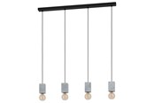 Lampen - EGLO PRESTWICK 3 hanglamp, grijs - 43598
