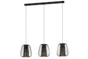 Lampen - EGLO CURASAO hanglamp, zwart, goud - 99662