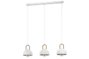 Lampen - EGLO CALMANERA hanglamp, wit, geelkoper - 99696