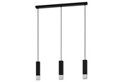 Lampen - EGLO BUTRANO hanglamp, zwart, zilver - 99698