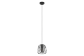 Lampen - EGLO FLORESTA hanglamp, zwart-transparant - 99705